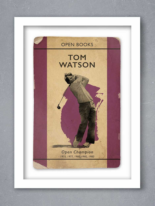 tom watson golf print retro style book jacket theme