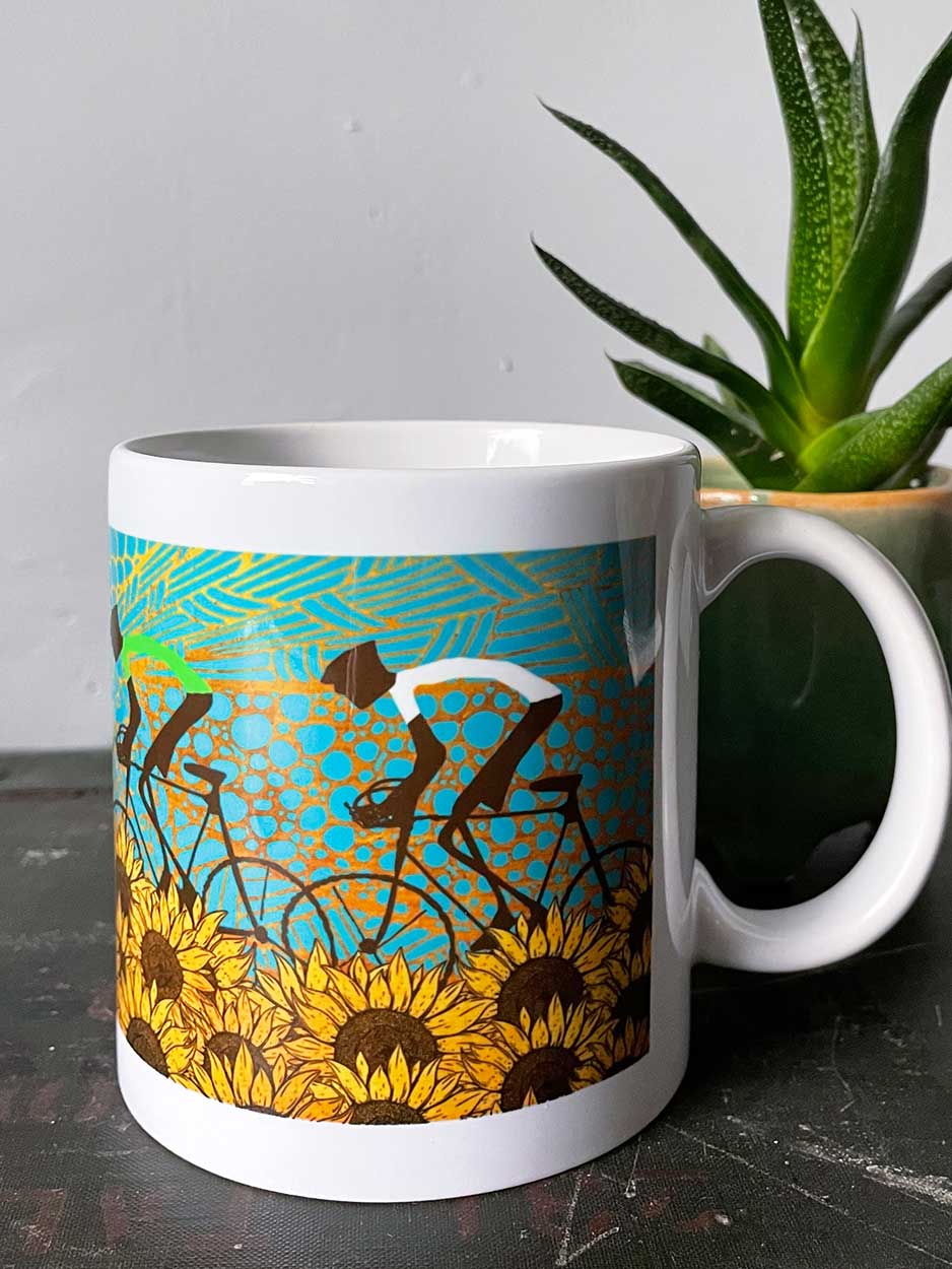 Tour de France Cycling Mug - Designed by The Northern Line Kitchen and Dining TNL 