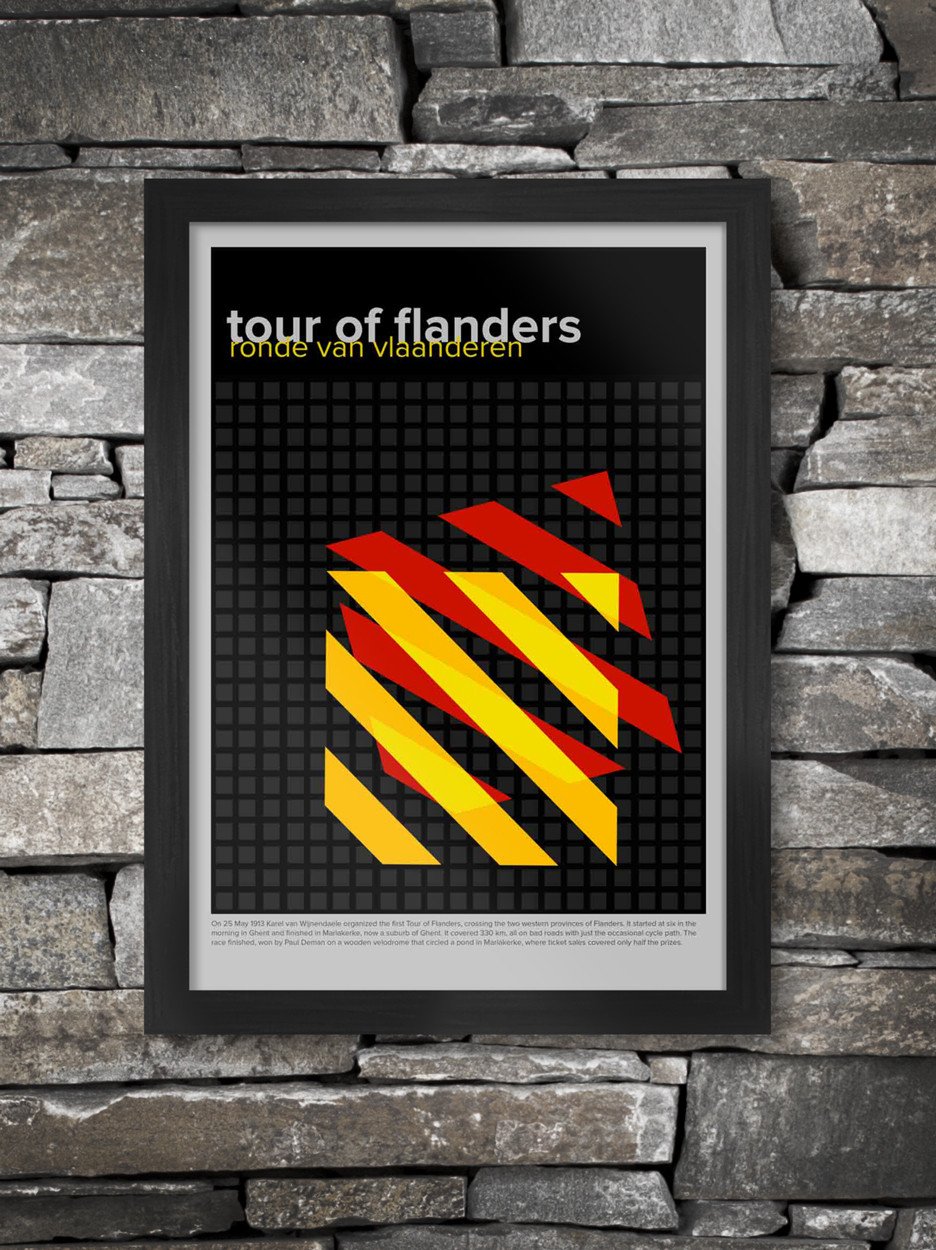 Tour of Flanders Geometric Poster