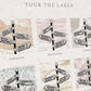 Fingerpost inspired Lake District Poster showing landmarks and destinations Print