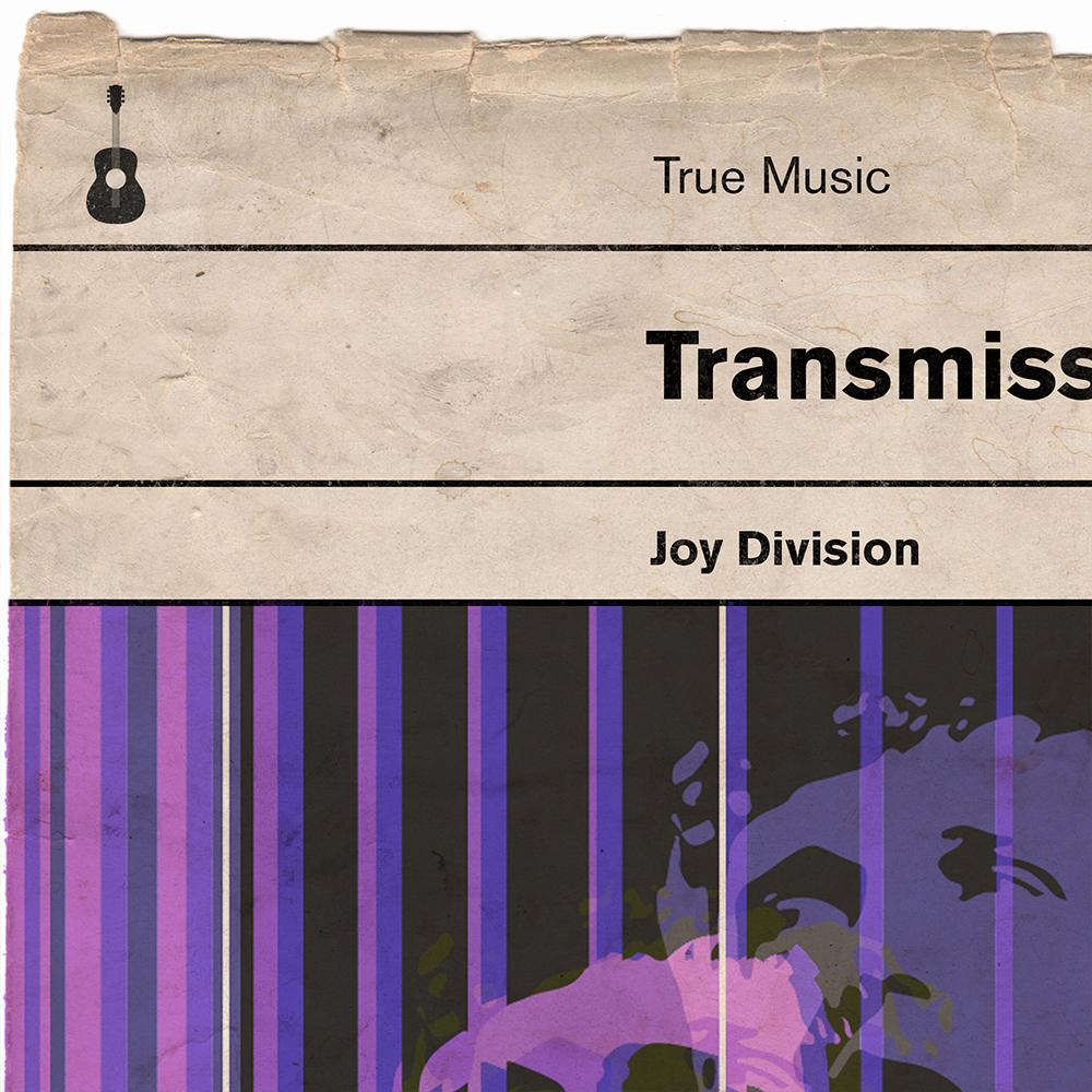 Transmission - Joy Division Book Jacket Print. Inspired by the old retro Penguin book covers