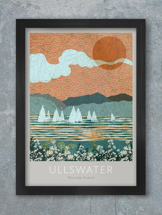 Ullswater lake district poster print