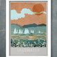 Ullswater lake District retro style poster print