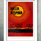 red cycling poster of vuelta a espana spanish cycling