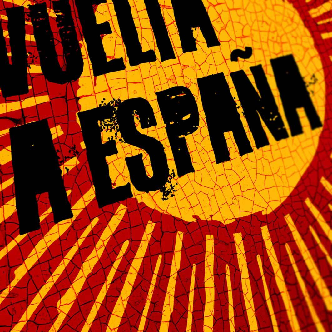 spanish cycling poster - vuelta a espana in red