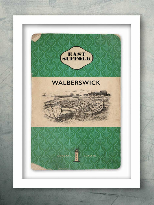 Walberswick fishing boat suffolk poster.