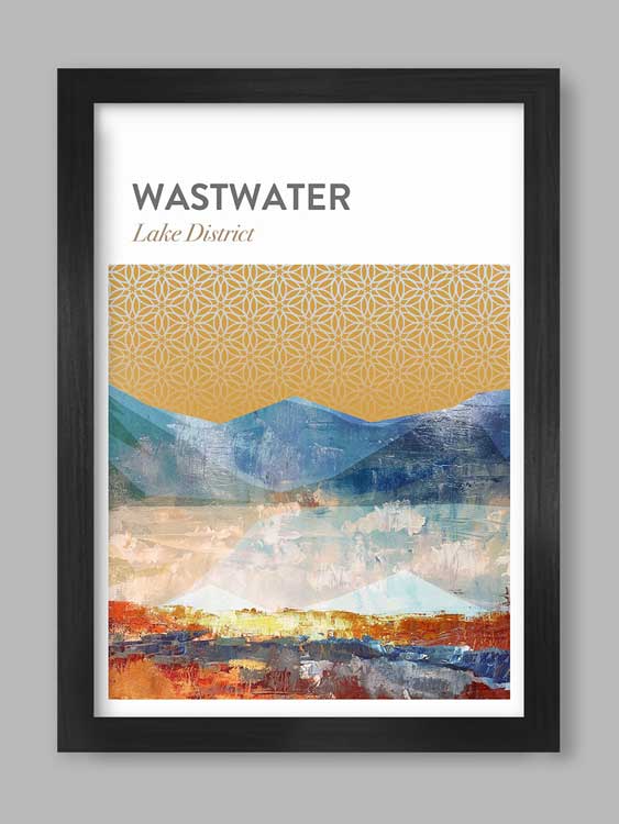 Wastwater lake district abstract - Poster Print