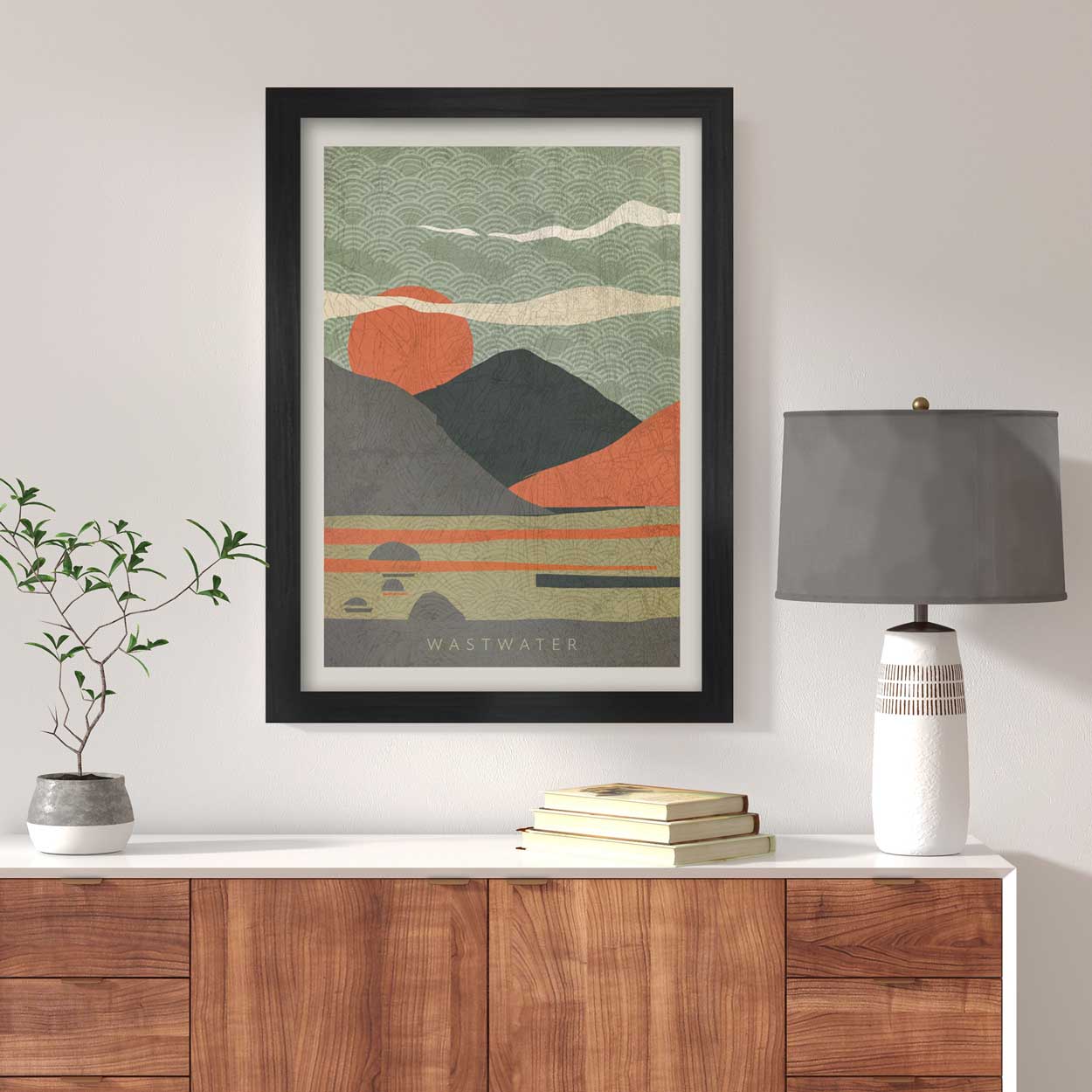 wast water lake district poster