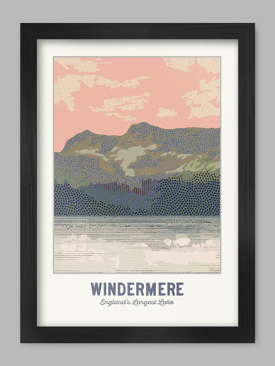 Windermere Lake District Poster - England's largest Lake