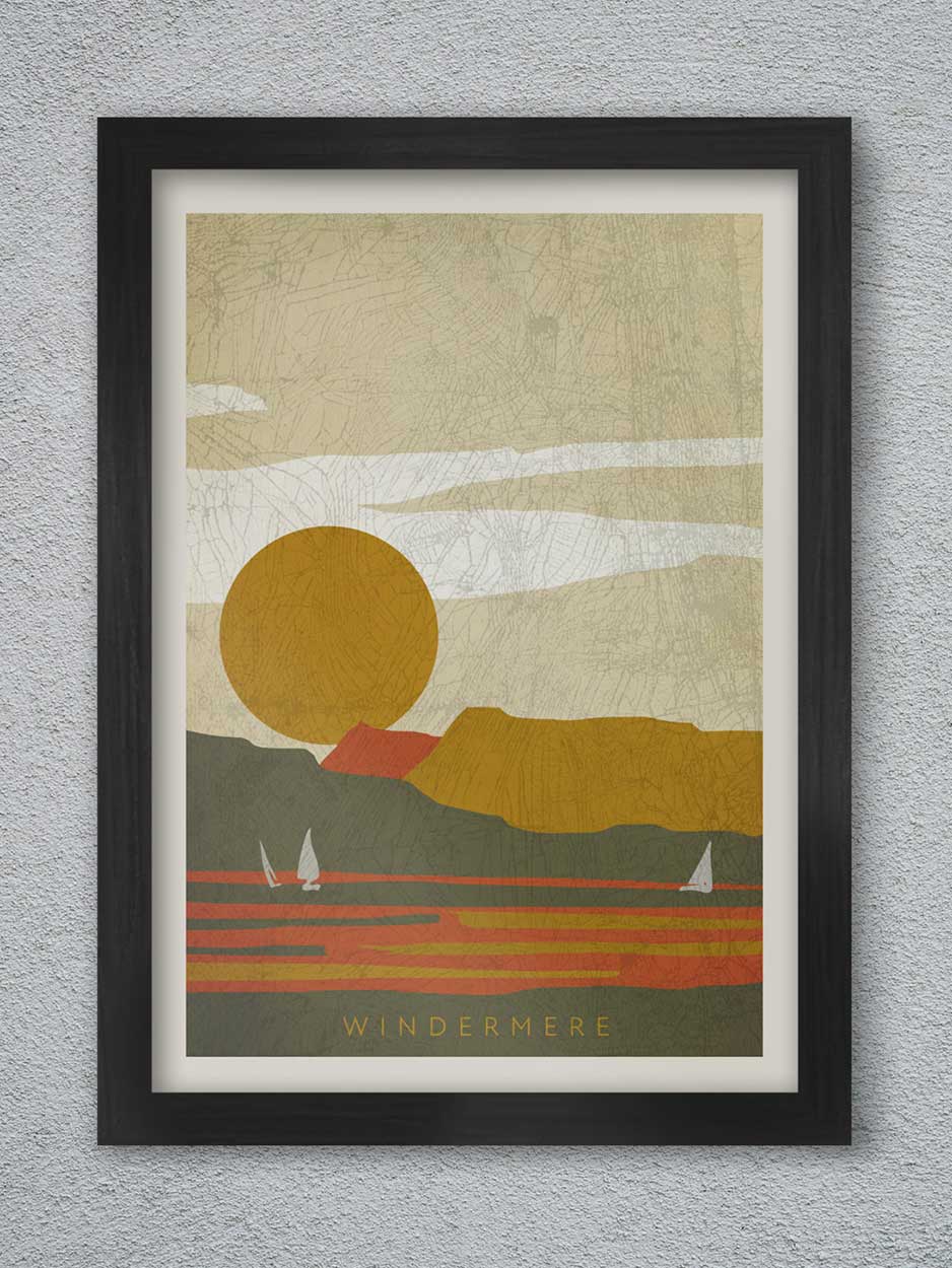 Windermere - the lake poster print